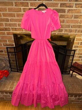 GORGEOUS LADIES XS WAYF PINK CUT OUT PLAZA MAXI DRESS